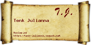 Tenk Julianna névjegykártya